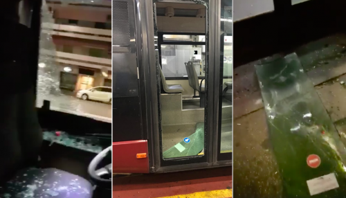 Roma, straniero distrugge autobus Atac: passante lo ferma con un pugno