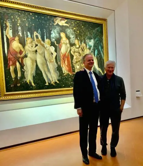 Firenze, Richard Gere visita gli Uffizi 