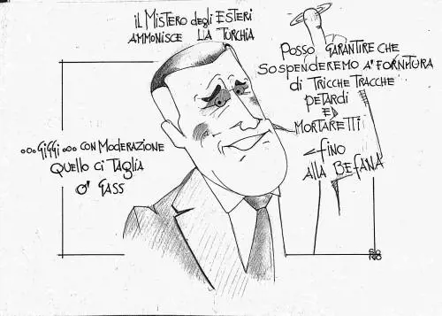 La vignetta del giorno: il mistero degli Esteri ammonisce la Turchia