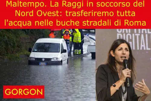La satira del giorno: il maltempo e il soccorso della Raggi