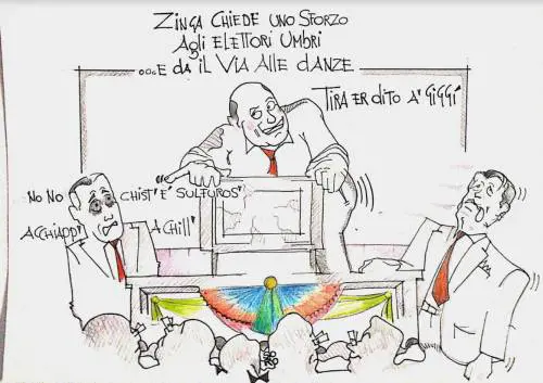 La vignetta del giorno: Zinga chiede uno sforzo agli elettori umbri