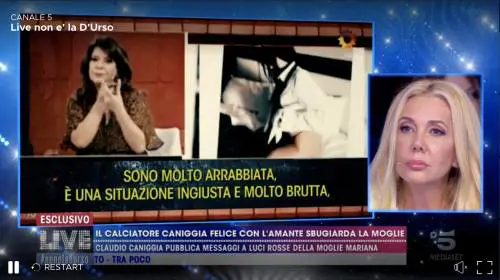 Claudio Canigia pubblica la chat choc e rivela: “La mia ‘ex’ moglie mi manda foto porno”
