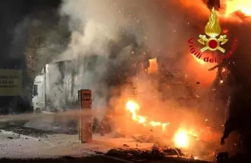 Incendio a Melegnano