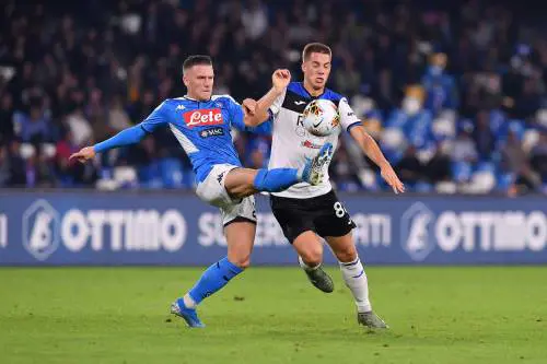 Napoli-Atalanta 2-2 con polemiche finali. Espulso Ancelotti