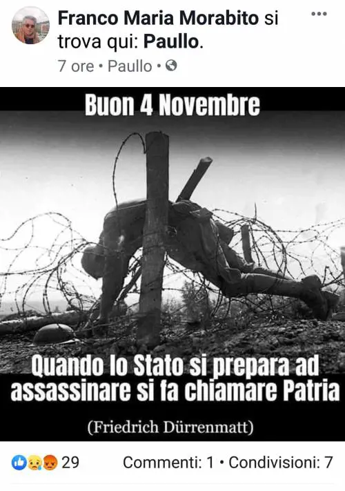 "L'assessore ha umiliato i soldati morti per la patria"