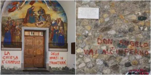 Claviere, ora gli anarchici minacciano il parroco: "Vai all'inferno, assassino"