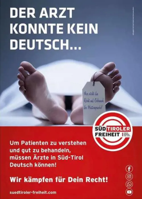 "Non sapeva il tedesco". E i medici si rivoltano contro il poster offensivo