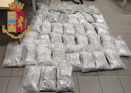 In auto con 23 chili di marijuana nel borsone della palestra