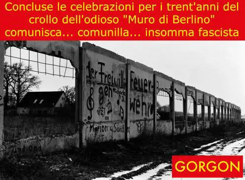 La satira del giorno: il crollo del muro di Berlino