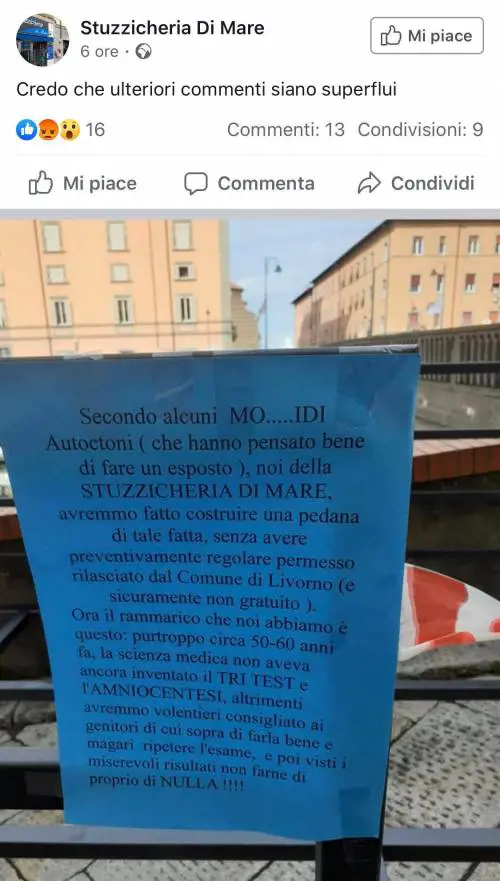 Livorno, ristorante espone un cartello choc contro i disabili
