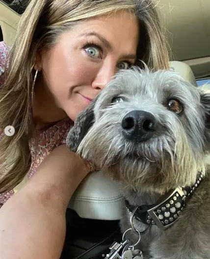 Jennifer Aniston, gambe mozzafiato a spasso con il cane