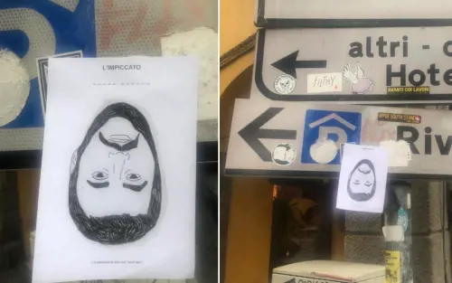 Il volantino choc dei bolognesi rossi: Salvini impiccato a testa in giù
