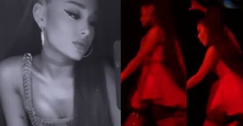 Ariana Grande cade sul palco e la gaffe diventa virale