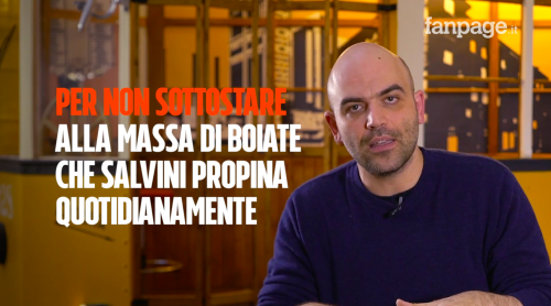 Saviano va ancora all'attacco: "Salvini è un manipolatore bugiardo"
