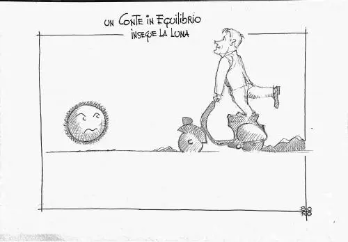 La vignetta del giorno - Conte insegue la luna