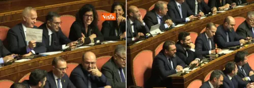 In Senato spunta un pinocchio contro Conte