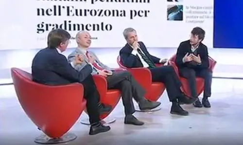 Lite in tv Gumpel-Fusaro su Ue e Mes: "Informati", "Dici barzellette"