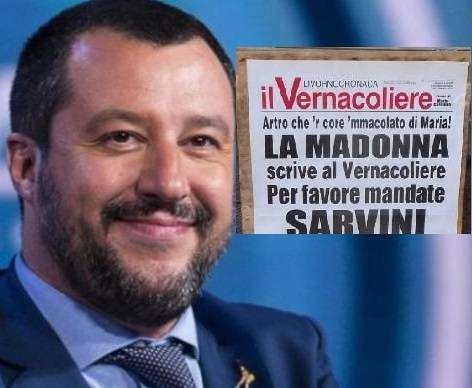 Salvini replica al Vernacoliere: "Va bene la satira ma lasciate stare la Madonna"