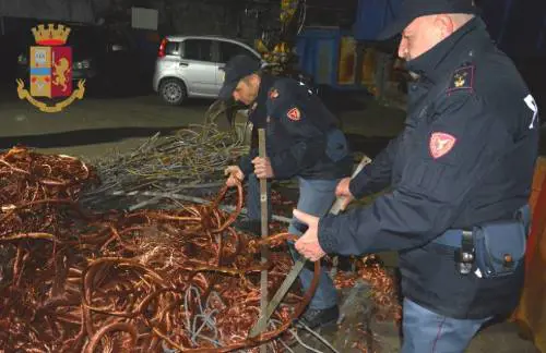Sequestrate 1,6 tonnellate di rame di dubbia provenienza