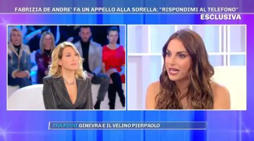 Francesca De André: "Mia sorella Fabrizia? Non le darò un’altra possibilità"