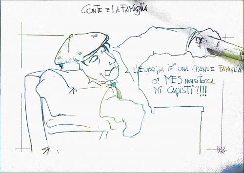 La vignetta del giorno - Conte, il Mes e la famiglia