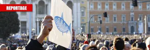 "Siamo i partigiani del 2020". Le sardine a Roma tra Anpi e insulti