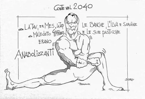 La vignetta del giorno: Conte 2040... ora si spiega tutto