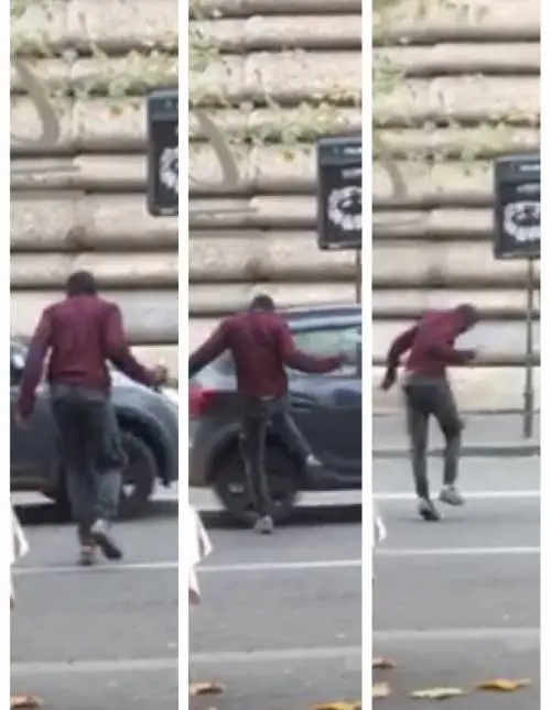 Atterra il migrante violento ma viene accusato di razzismo