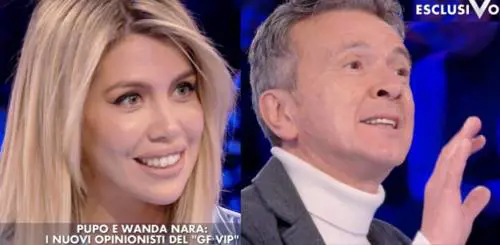 Wanda Nara "scopre" Pupo: "Quella non era tua moglie? Che figura di m..."