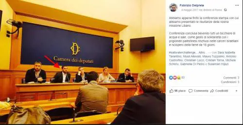 Gli screenshot del marito pro Hamas della sardina