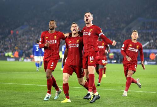 Liverpool straccia il Leicester secondo, il titolo è a un passo