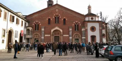 I funerali di Piero Rattazzo nella basilica di Sant'Eustorgio