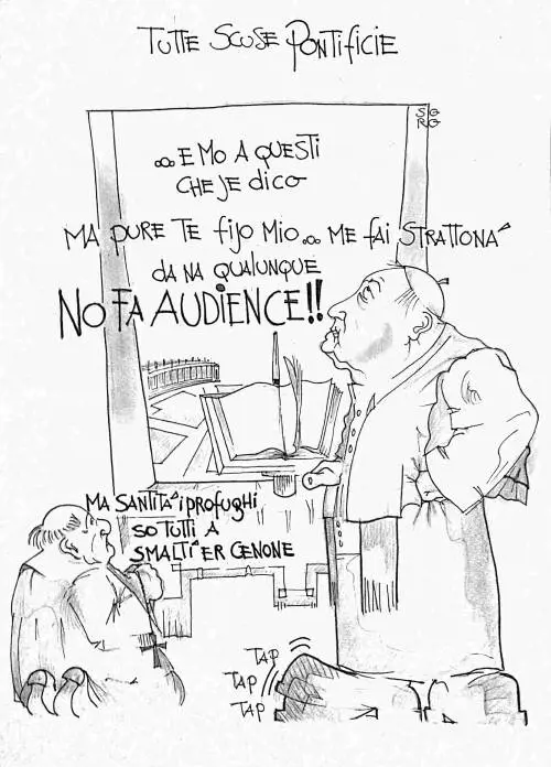 La vignetta del giorno: tutte scuse pontificie