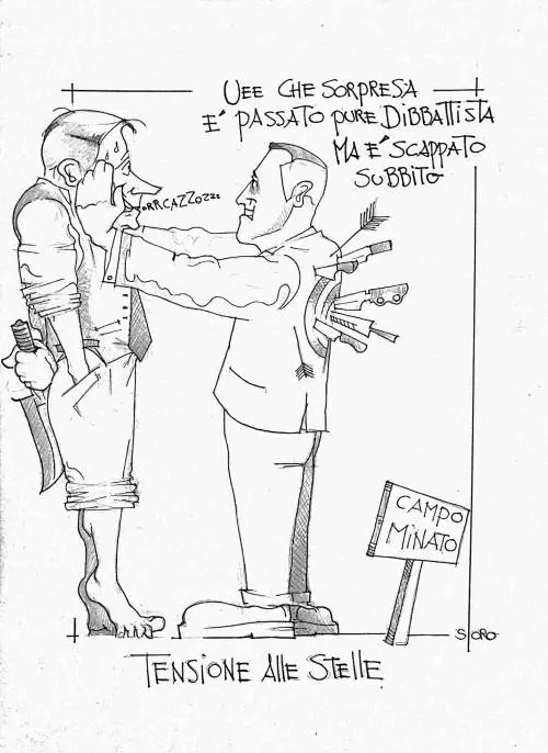 Governo, tensione alle stelle: la vignetta del giorno