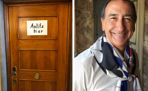 Il cartello di Sala sulla sua porta di casa: "Qui vive un antifascista"