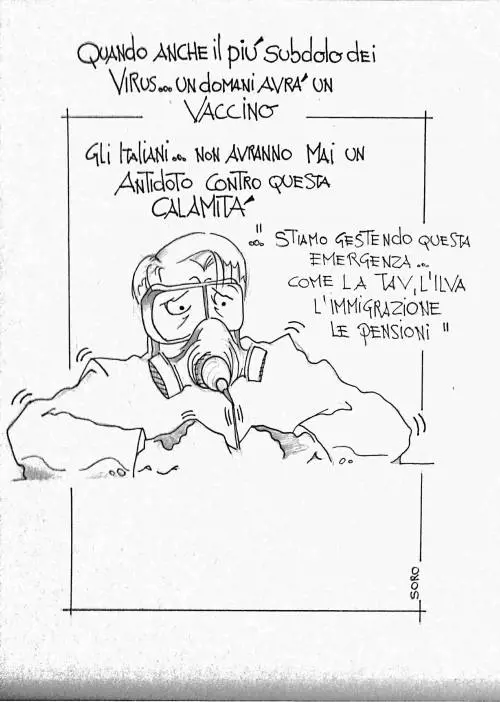 La vignetta del giorno: il virus e gli italiani