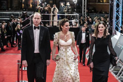 Il Principe William e Kate Middleton ai Bafta 2020, foto