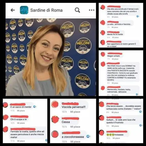 "Magari schiatti", "M... fascista". Meloni insultata dalle Sardine