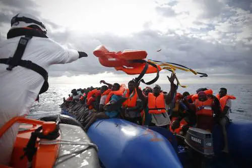 Operazione di salvataggio di migranti condotta dall'Ong Moas