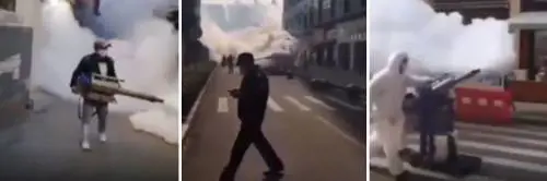 Disinfestazione di massa a Wuhan. Le immagini dell'Apocalisse