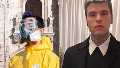 Fedez non ci sta: "Ma il senso di farvi le foto in tenuta antivirus?"