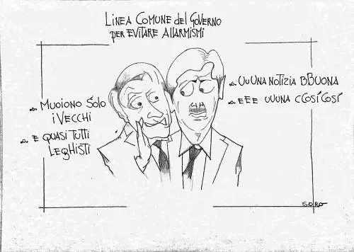 La vignetta del giorno: Conte e Speranza tranquillizzano la popolazione