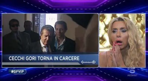 Gf Vip, la Marini scopre l'arresto di Cecchi Gori e scoppia in lacrime: "Sto vicina anche a Rita"