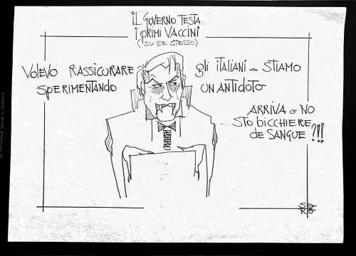 La vignetta del giorno: il governo testa i primi vaccini