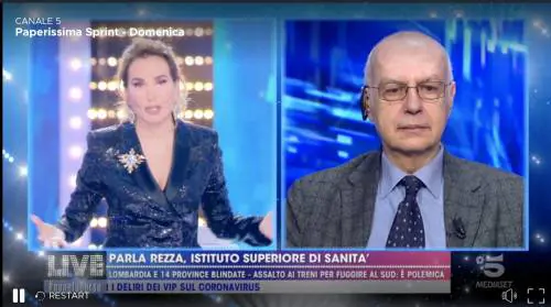 Anche a Live - Non è la  d'Urso si parla di coronavirus