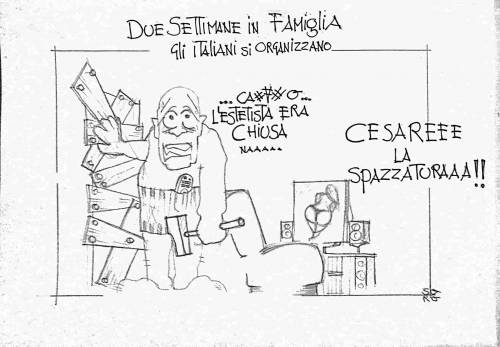 La vignetta del giorno: due settimane a casa e gli italiani si danno alla cultura