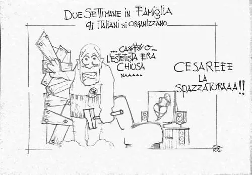 La vignetta del giorno: due settimane a casa e gli italiani si danno alla cultura