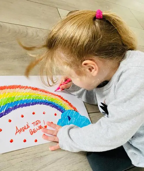Coronavirus, anche Ginevra e Giorgia Meloni aderiscono alla campagna social dei bimbi