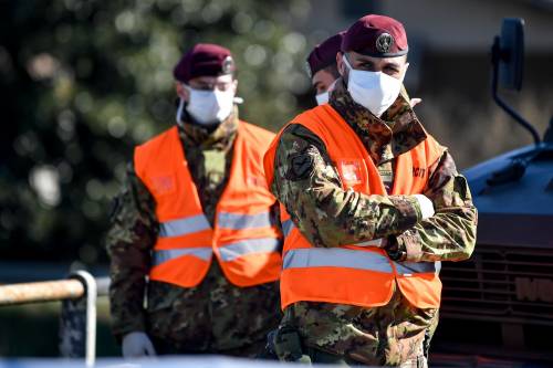 I militari al confine con la Slovenia contro il coronavirus e i migranti
