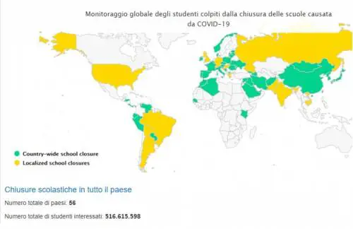 Coronavirus, nel mondo più di mezzo miliardo di studenti a casa